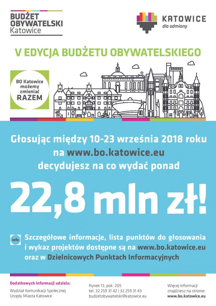 Plakat głosowanie V BO Katowice